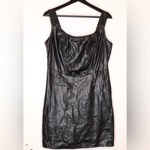 Nana Black Faux Leather Mini Dress - US8